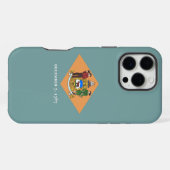 Apple iPhone 16 Pro Max Hülle, Delaware-Flagge Hülle (Rückseite (Horizontal))
