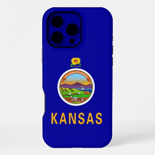 Apple iPhone 16 Pro Max Hülle, Kansas-Flagge Hülle (Rückseite)
