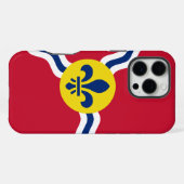 Apple iPhone 16 Pro Max Hülle, St. Louis Flagge Hülle (Rückseite (Horizontal))