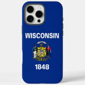 Apple iPhone 16 Pro Max, Wisconsin flag Case-Mate iPhone Hülle (Rückseite)