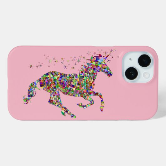 Apple iPhone Case Farbenfrohe Fantasie Einhorn (Rückseite (Horizontal))