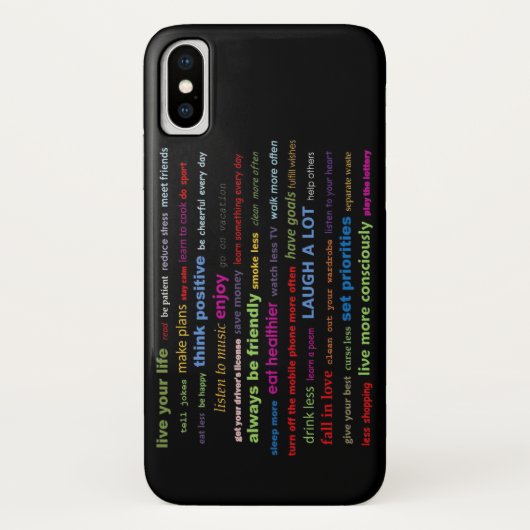 Apple iPhone X Fall Phone Case Auflösungen Quotes (Rückseite)
