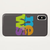 Apple iPhone X Phone Case Farbenfrohe Nachrichten (Rückseite (Horizontal))