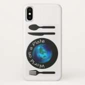 Apple iPhone X Phone Case World auf einer Platte (Rückseite)