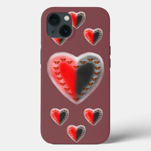 Apple iPhone X, Yin Yang Schmetterlingherzen Case-Mate iPhone Hülle (Rückseite)