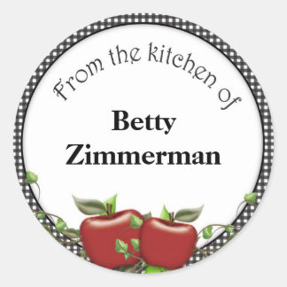 Apple Jar Label Personalisiert Runder Aufkleber
