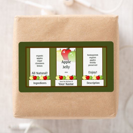 Apple Jelly Canning Jar Label (Insitu)