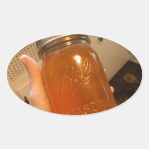 Apple Jelly Canning Jar Ovaler Aufkleber