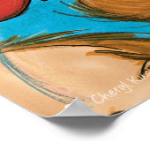 Apple Juggling Bear / Poster Künstlerin Print (Ecke)