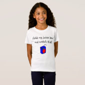 apple_juice_box, halten meinen Saftkasten und T-Shirt (Vorne ganz)