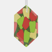 Apple Jumble Muster Ornament Aus Glas (Vorderseite Rechts)