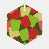 Apple Jumble Muster Ornament Aus Glas (Rückseite)