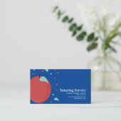 Apple Kids Tutoring Educational Business Card Visitenkarte (Stehend Vorderseite)