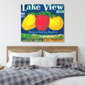 Apple-Label für Lake View - Watsonville, CA Leinwanddruck (Insitu (Schlafzimmer))