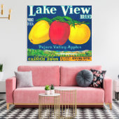 Apple-Label für Lake View - Watsonville, CA Leinwanddruck (Insitu (Wohnzimmer))