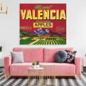 Apple Label Mount Valencia - Watsonville, CA Leinwanddruck (Insitu (Wohnzimmer))