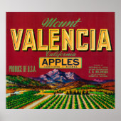 Apple Label Mount Valencia - Watsonville, CA Poster (Vorne)