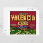 Apple Label Mount Valencia - Watsonville, CA Postkarte (Vorne/Hinten)