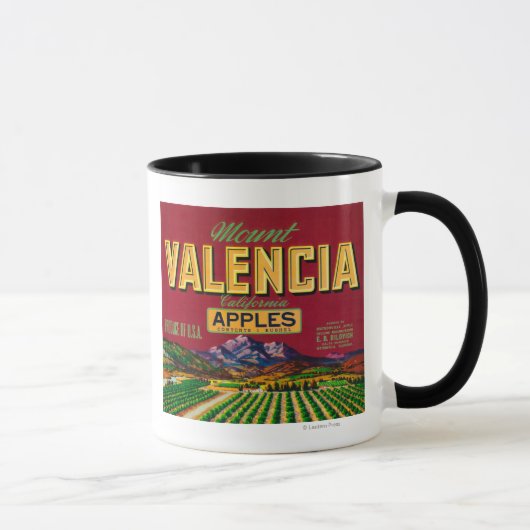 Apple Label Mount Valencia - Watsonville, CA Tasse (Rechts)