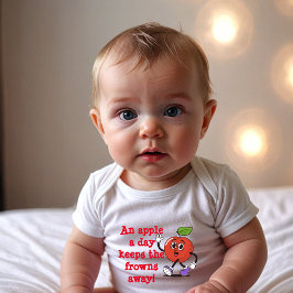 Apple lächelt: Adorable Retro Baby Bodysuit Baby Strampler
