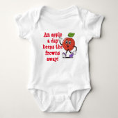 Apple lächelt: Adorable Retro Baby Bodysuit Baby Strampler (Vorderseite)