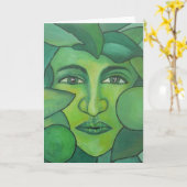 Apple Lady Greetings Card Karte (Gelbe Blume)