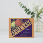"Apple Lane" Fruchtkäfigkennzeichnung Postkarte (Stehend Vorderseite)