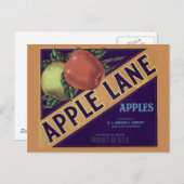 "Apple Lane" Fruchtkäfigkennzeichnung Postkarte (Vorne/Hinten)