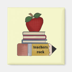 Apple-Lehrer-Felsen-T-Shirts und Geschenke Magnet