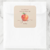 Apple-Lehrer für Wasserfarbe - Danke, Geschenke - Quadratischer Aufkleber (Tasche)