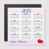 Apple-Lehrer-Kalender 2025 Magnetkarte (Vorne/Hinten)