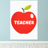 Apple Lehrer Leinwanddruck (Insitu (Holzboden))