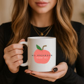 Apple-Lehrer | Moderner Name Danke Niedlicher Spaß Kaffeetasse