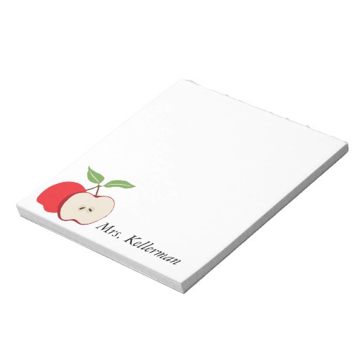 Apple-Lehrer: Name 5.5 x 6 Notizblock (Rotiert)
