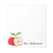 Apple-Lehrer: Name 5.5 x 6 Notizblock (Vorderseite)