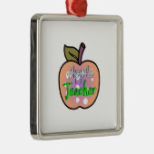 Apple-Lehrer Ornament Aus Metall (Rechts)