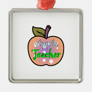 Apple-Lehrer Ornament Aus Metall