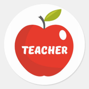 Apple Lehrer Runder Aufkleber