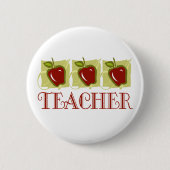 Apple-Lehrer-Schulgeschenk Button (Vorderseite)