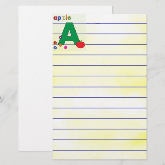 Apple Letter A Briefpapier (Vorne/Hinten)
