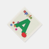 Apple Letter A Napkin Serviette (Ecke)