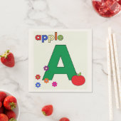 Apple Letter A Napkin Serviette (Beispiel)