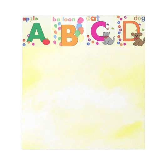 Apple Letter A Notizblock (Vorderseite)