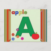 Apple Letter A Postkarte (Vorderseite)