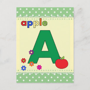 Apple Letter A Postkarte
