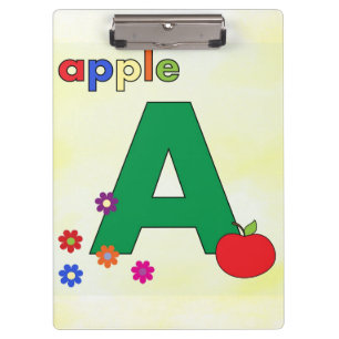 Apple Letter A Zwischenablage Klemmbrett
