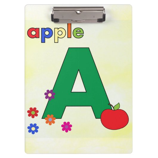 Apple Letter A Zwischenablage Klemmbrett (Vorderseite)