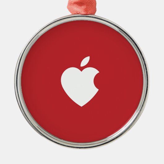 Apple-Liebe Ornament Aus Metall (Vorne)