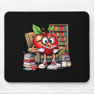 Apple liest Bücher Liebhaber Lehrer 100 Tage Zurüc Mousepad