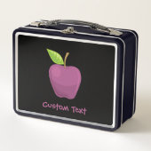 Apple Lila Metal Lunch Box (Vorderseite)